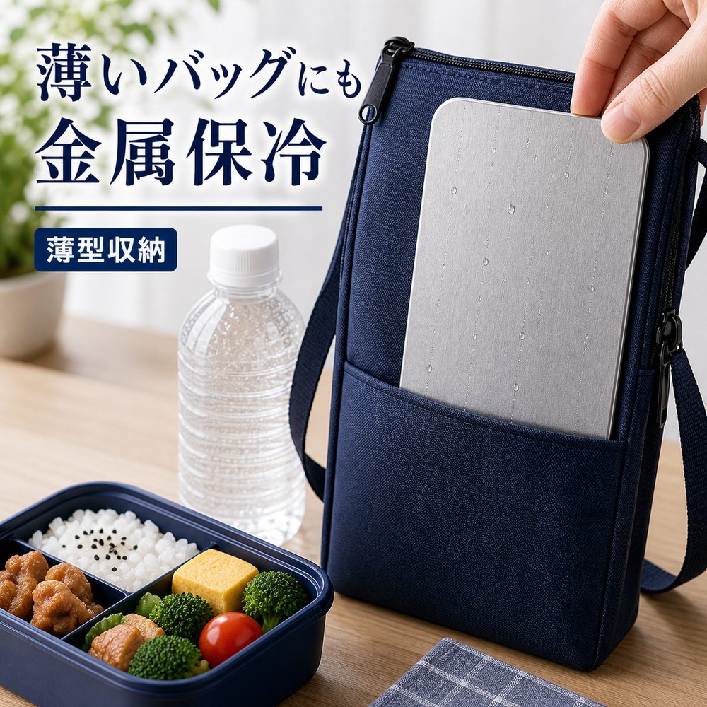 商品名SUS304ステンレス保冷プレート本ページのセット内容単品材質SUS304ステンレスサイズ約17.5cm × 約11.5cm（1枚あたり）重量約463g（1枚あたり）使用方法冷凍庫で冷やしてから、保冷バッグ・クーラーボックス・弁当箱などの近くに入れて使用してください。お手入れ使用後は水洗いし、水気を拭き取ってよく乾かしてください。カラーシルバー【冷凍庫から、 持ち出し。】冷凍庫から取り出して持ち出し前に添えやすいSUS304ステンレス保冷プレート。【使用シーン】冷凍庫から一枚【ご注意】保冷効果は使用環境、バッグの断熱性、外気温、内容物により異なります。食品の状態維持を確約するものではありません。電子レンジ、直火、食洗機では使用しないでください。落下や強い衝撃にご注意ください。