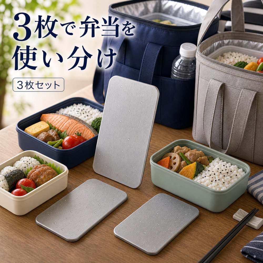 3枚セット 保冷プレート 引越し 冷蔵庫新調 冷凍庫 SUS304 ステンレス 保冷剤 薄型 水洗い 繰り返し使える 保冷バッグ