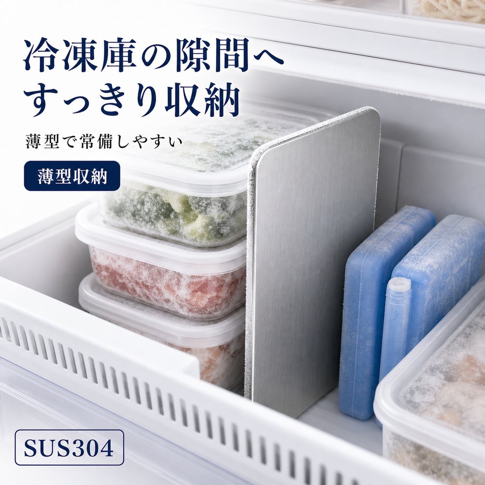 保冷プレート 1枚 冷凍庫 平置き SUS304 ステンレス 保冷剤 キッチン 薄型 水洗い 繰り返し使える 保冷バッグ クーラーボックス