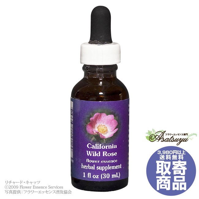 カリフォルニアワイルドローズ 30ml FESフラワーエッセンス クイントエッセンス 取り寄せ キャンセル不可 フラワーエッセンス(4.0)
