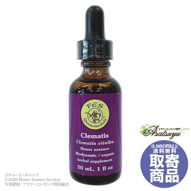 クレマチス(30ml) Clematis FESフラワーエッセンス リサーチバッチ キャンセル不可商品 フラワーエッセンスのサムネイル