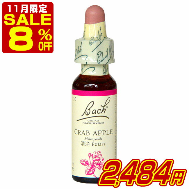 【11月SALE】クラブアップル バッチフラワーレメディ 自己嫌悪 神経質 グリセリン レスキュー ノンアルコール メール便 フラワーエッセンスのサムネイル