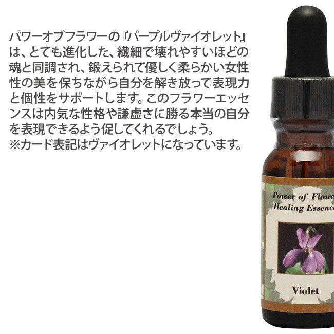 パープルヴァイオレット パワーオブフラワーヒーリング パワーオブフラワーヒーリングエッセンス フラワーエッセンス