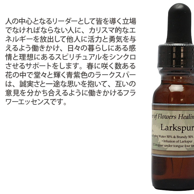 ラークスパー パワーオブフラワーヒーリング その他シングルエッセンス フラワーエッセンス