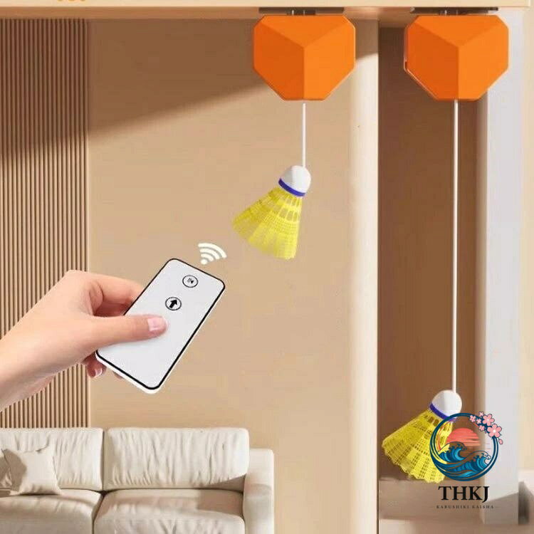 3 点セット 自動リバウンド 練習器具 バドミントン リモコン 室内バドミントントレ...