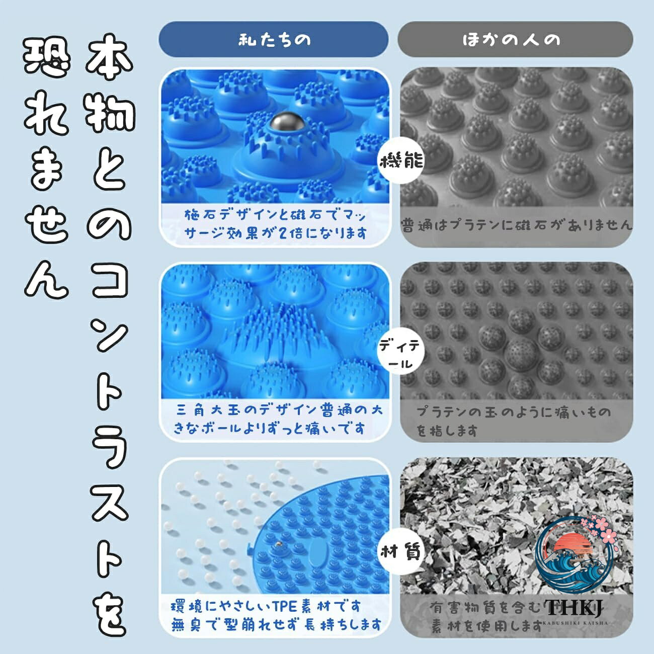 足ツボマット 足つぼ マット 磁石付き 37cm 61cm 足踏み 健康 ダイエット 円形 足...