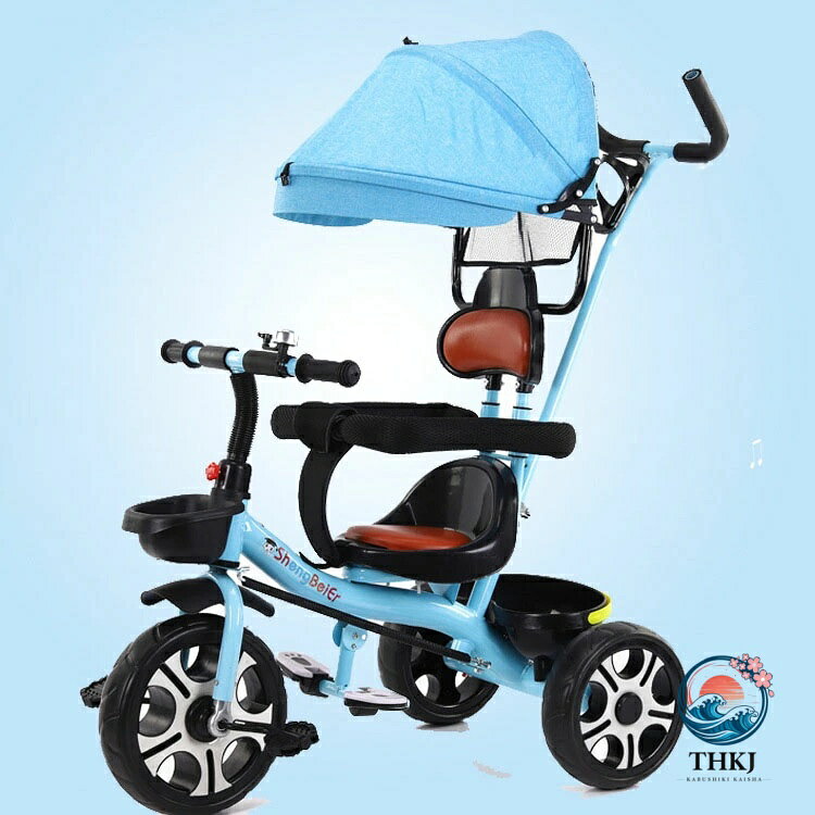 ASBEAUTEの三輪車 子供用三輪車 キッズバイク 手押し棒付き 乗用玩具 ガードレール付き 子供用 幼児用 こども自転車 おもちゃ 1 歳〜6 歳 軽量 収納かご ハイキング ギフト プレゼント おもちゃ ベビーバイク こども 乗り物 誕生日プレゼント｜アングル2