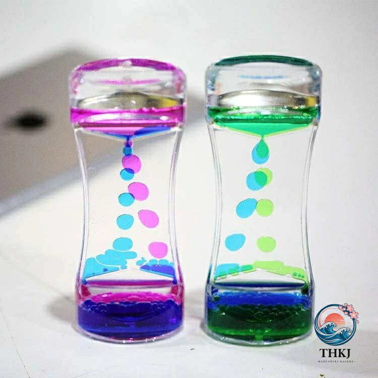 タイマー 砂時計 液体オイル オイル砂時計 キャンディーオイルタイマー 5 カラー 仕事 飾り物 立体感 室内装飾品 オフィス リビング 贈り物 おもちゃ 雑貨 カラフル 置物 卓上 装飾品 癒し 油滴 liquid timers 5 点セット 誕生日 クリスマス プレゼント ウェディング ギフト [3]