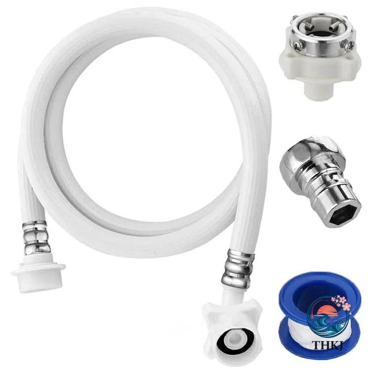 【全品2点で5%OFF】洗濯機給水ホース 0.6m 0.8m 1m 1.5m 2m 2.5m 3m 全自動用 自動洗濯機 洗濯機給水延長ホース 元口付き 取付簡単 全自動洗濯機用給水ホース 汎用 ワンタッチ接続 抜け防止 水漏れ防止 抗菌 防臭 自動洗濯機用 洗濯機用ホース交換部品