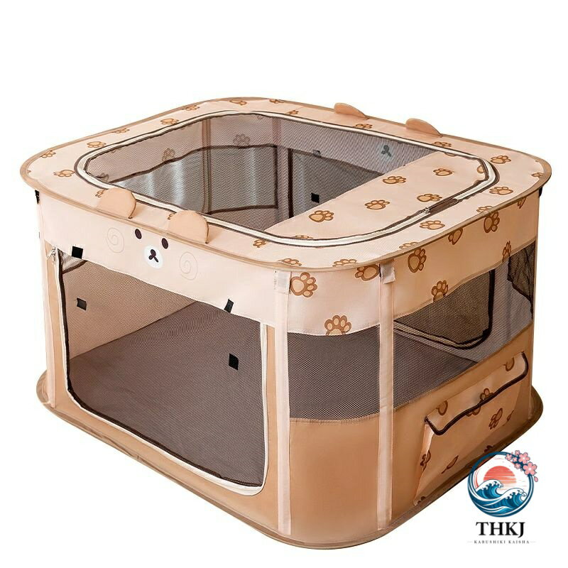 ペットサークル 折りたたみ 猫 犬 ケージ 猫ハウス 猫ベッド テント 犬 猫小屋 通気性いい ペットさーくる 犬 ケージメッシュ屋根付き ..