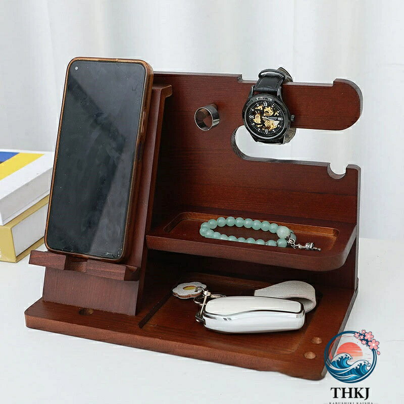 【全品2点で5%OFF】誕生日プレゼント 男性 父の日プレゼント スマホスタンド 木製 父親誕生日プレゼント スマホ置き ペン立て 誕生日贈り物 メンズ ギフト ガジェット おもしろ 腕時計 スタンド メガネスタンド ペンスタンド デスクオーガナイザー 小物収納 asbeaute-10006927 ASBEAUTE サンプル画像2