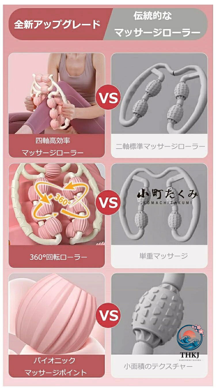 マッサージ ローラー 挟む式 足 マッサージ 360 度回転 足 ローラー むくみ 解消 ...