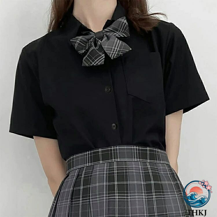 スクールシャツ 半袖 女子 大きいサイズ 透けない 開襟 女子制服 ワイシャツ y シャツ 形態安定 A 体 標準体 女子用シャツ ポケ
