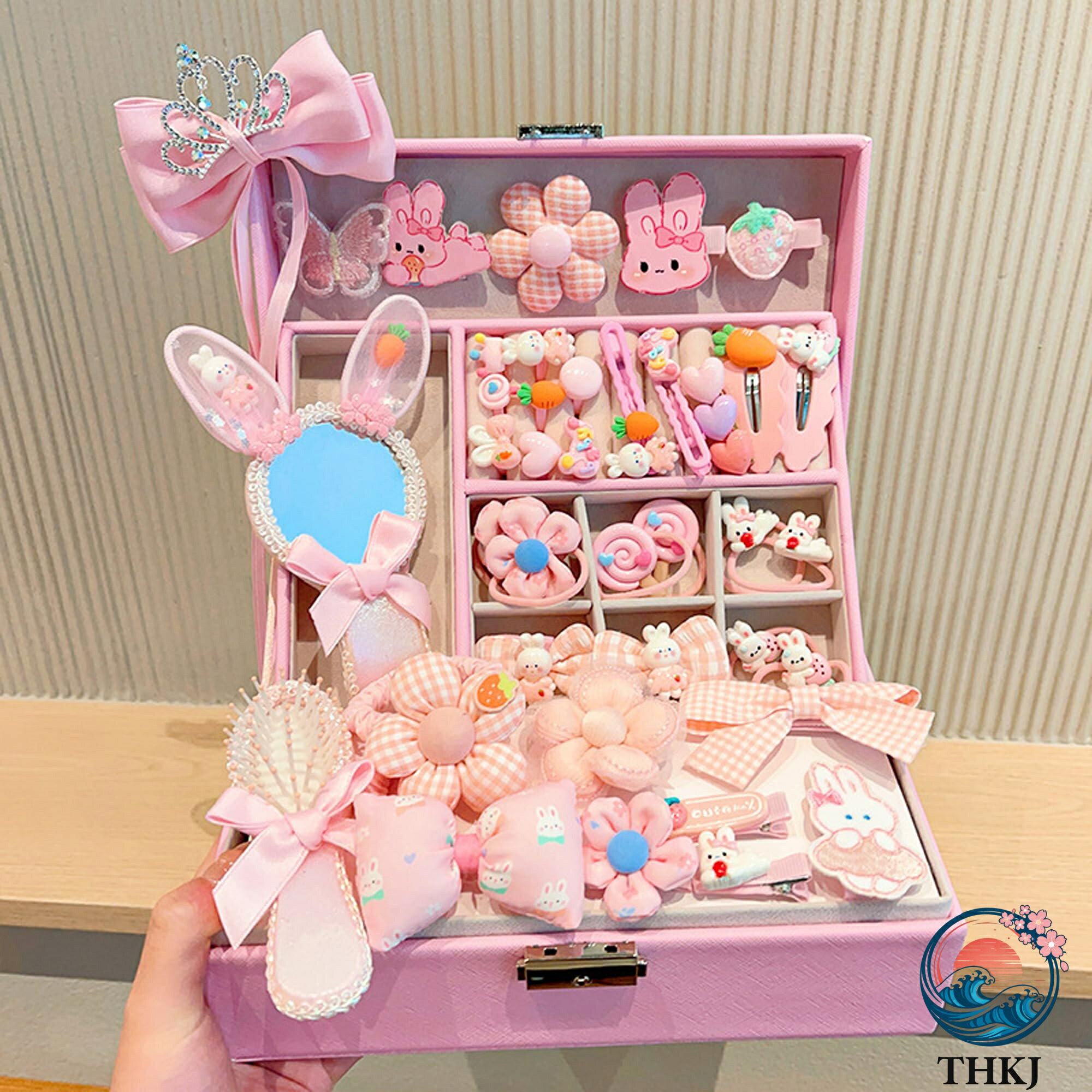 ASBEAUTEの40PCS 4 歳女子プレゼント 5 歳誕生日プレゼント女の子 3 歳誕生日プレゼント ヘアアクセサリーセット ヘアアクセサリー 大容量 小物収納｜アングル2