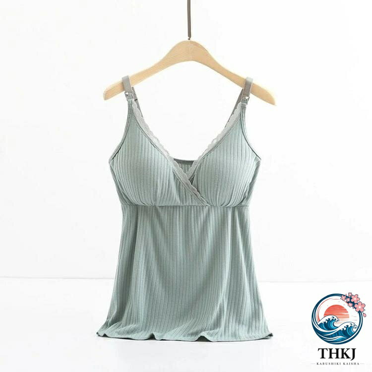 ASBEAUTEの授乳服 授乳対応 マタニティ授乳兼用キャミソール マタニティ ブラトップ キャミソール レース 授乳ブラ マタニティ キャミソール 授乳｜アングル3