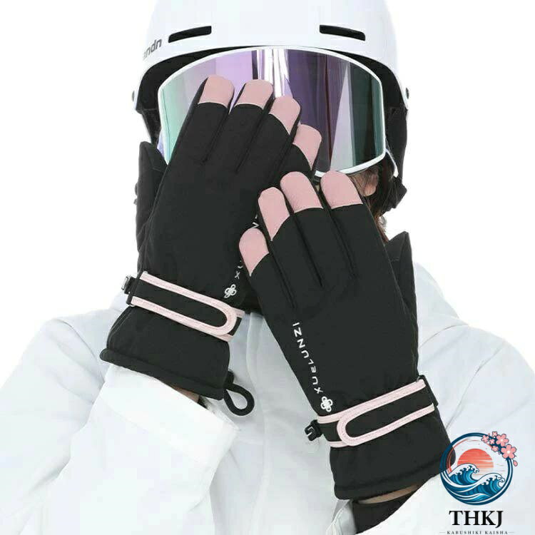 ASBEAUTEの【全品2点で5%OFF】通勤 暖かい 雨 雪 保温 自転車 すべり止め スマホ対応 ポリエステル織生地 裏起毛 防水 防風 防寒 グローブ｜アングル3