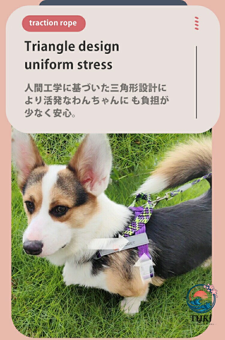 【全品2点で5%OFF】犬 ハーネス 名前 夏 ネーム 迷子札 超小型犬 胴輪 抜けない 脱...
