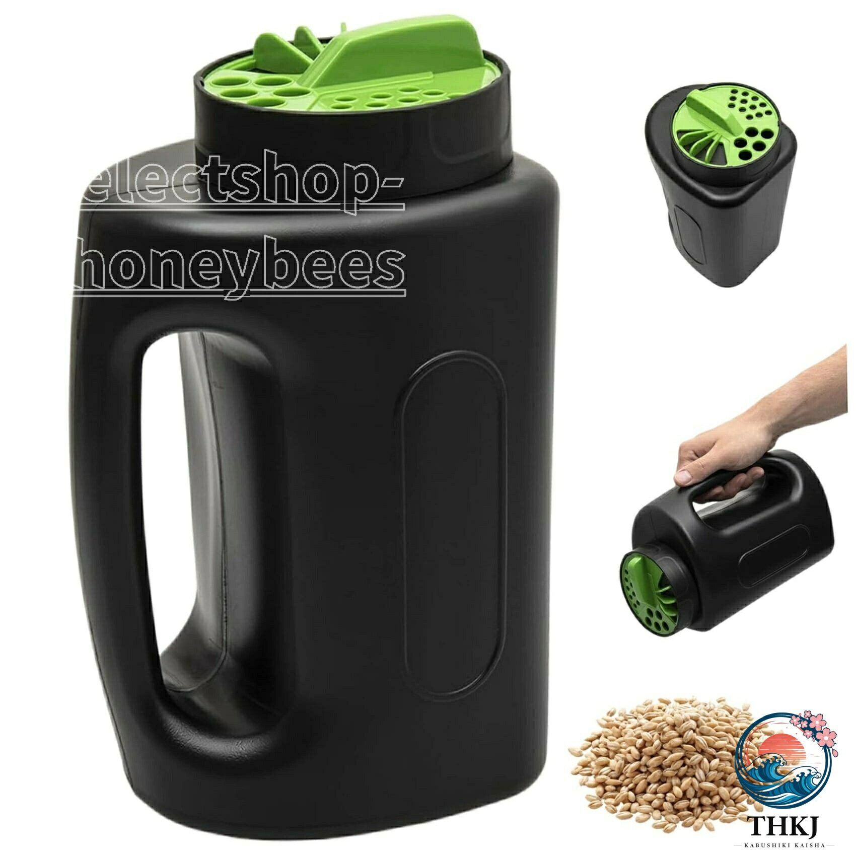 【全品2点で5%OFF】肥料 散布機 手持ち式 2L 調節可能 3 段階開口部 芝生 種まき機...