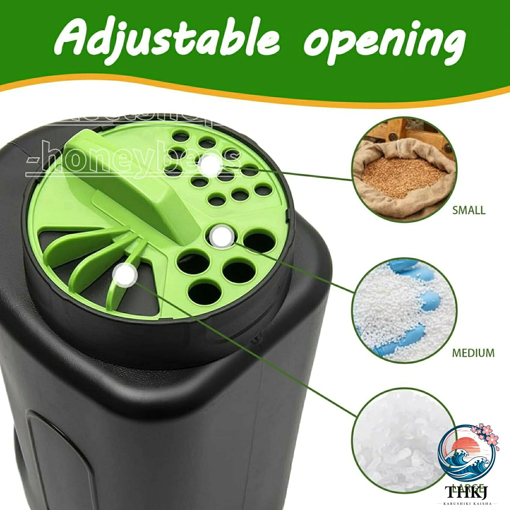 【全品2点で5%OFF】肥料 散布機 手持ち式 2L 調節可能 3 段階開口部 芝生 種まき機...