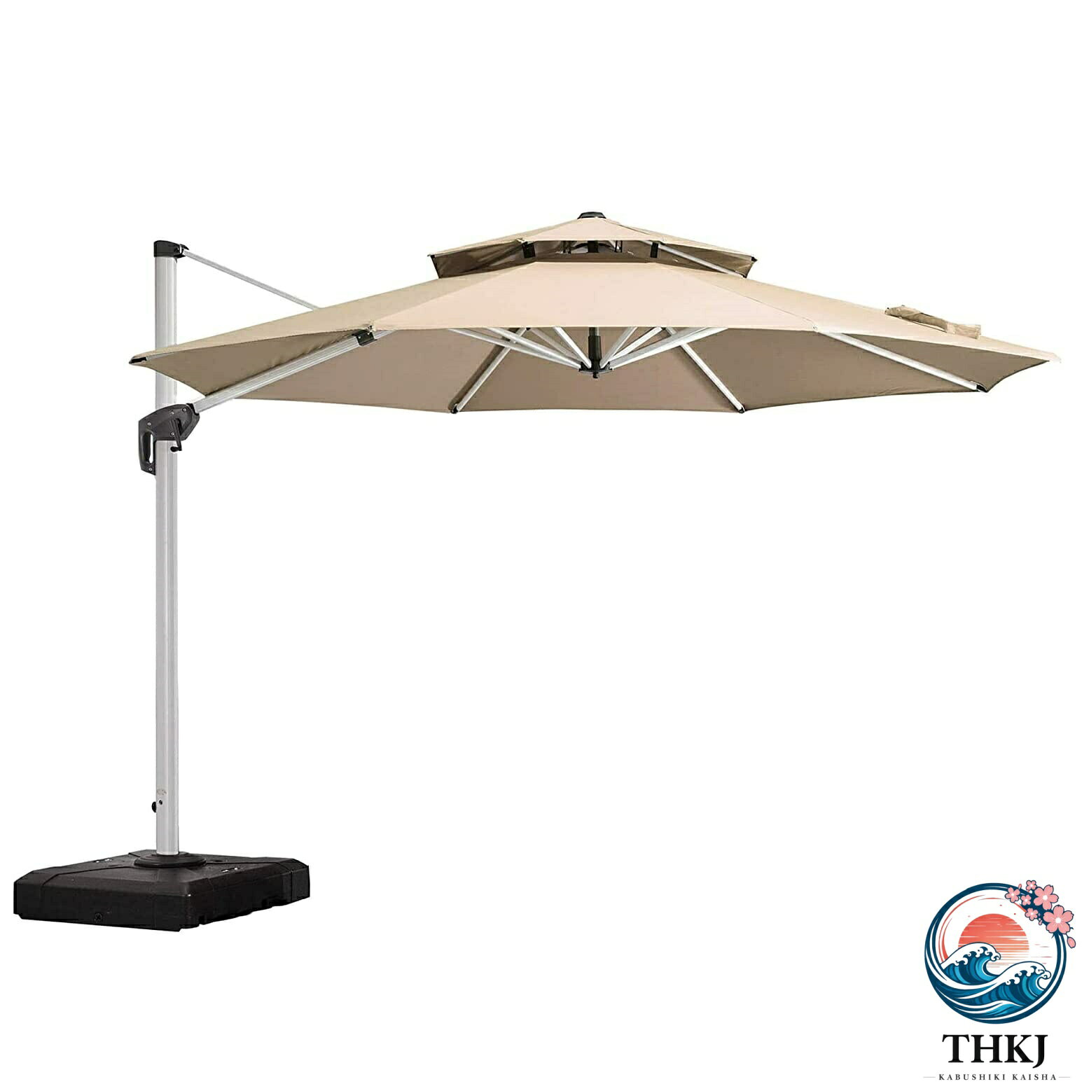 【全品2点で5%OFF】パラソル ガーデンパラソル 風に強い 撥水 UV カット 幅 300cm ...