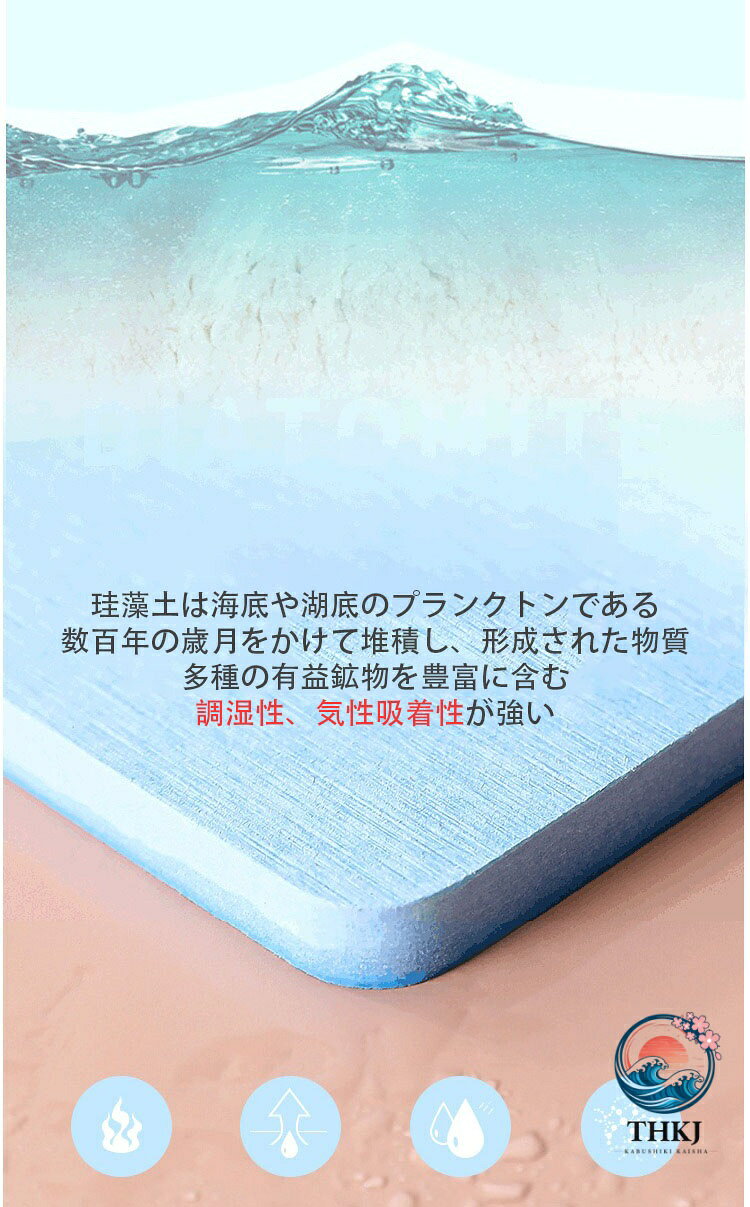 ASBEAUTEの珪藻土 キッチン マット 長方形 正方形 ミニサイズ 乾燥 速乾 引き出し 棚 ボックス 吸水 除湿 乾燥 快適 トレイ 速乾 プレート 水切り 消臭 防臭 湿気取り 湿気とり 調湿 断熱 滑り止め 皿 グラス 洗える コースター トレー レギュラー スモール ロング ショート 無地 6 色｜アングル3