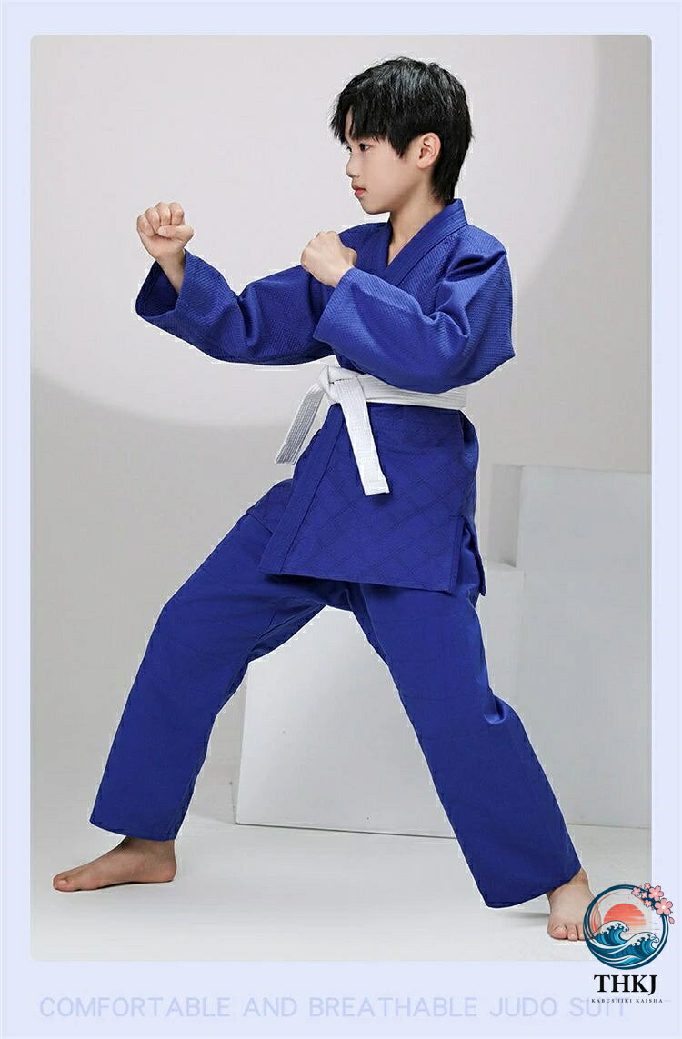 【全品2点で5%OFF】柔道着 授業用 中学 青 白 柔道 上下セット 高校生 子供 大人 ...