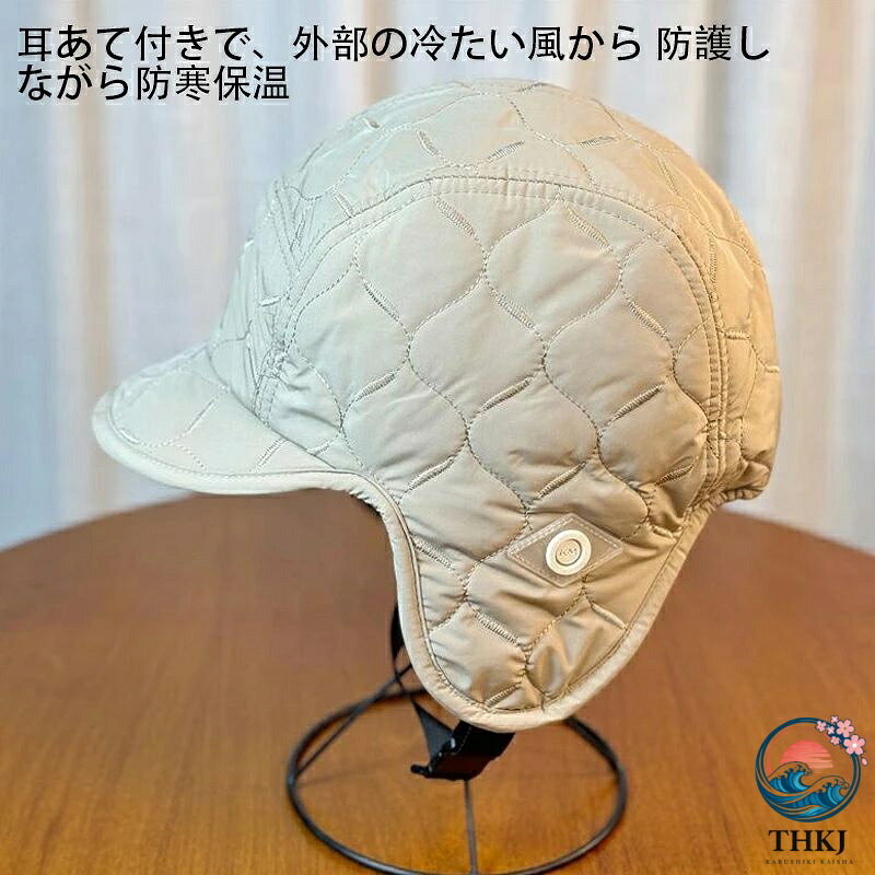 【全品2点で5%OFF】パイロット帽 パイロットキャップ フライトキャップ 飛行帽 ハットスキー 帽子 防寒 頭 メンズ レディース 男性 女性用 旅行 ふわふわ あったか 暖かい キルティング 耳保護 フライト スノボ スキー 秋冬 自転車 登山 プレゼント asbeaute-10029553 ASBEAUTE サンプル画像3