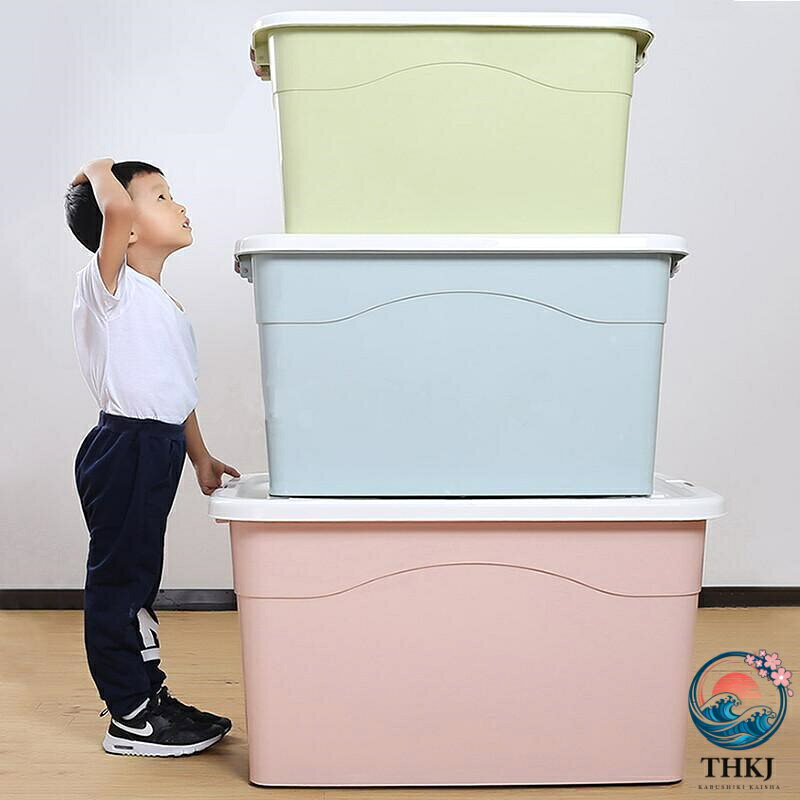 大容量蓋付き収納ボックス プラスチック折り畳みコンテナ 車載荷物整理特大サイズ 高耐久頑丈省スペース収納ケース