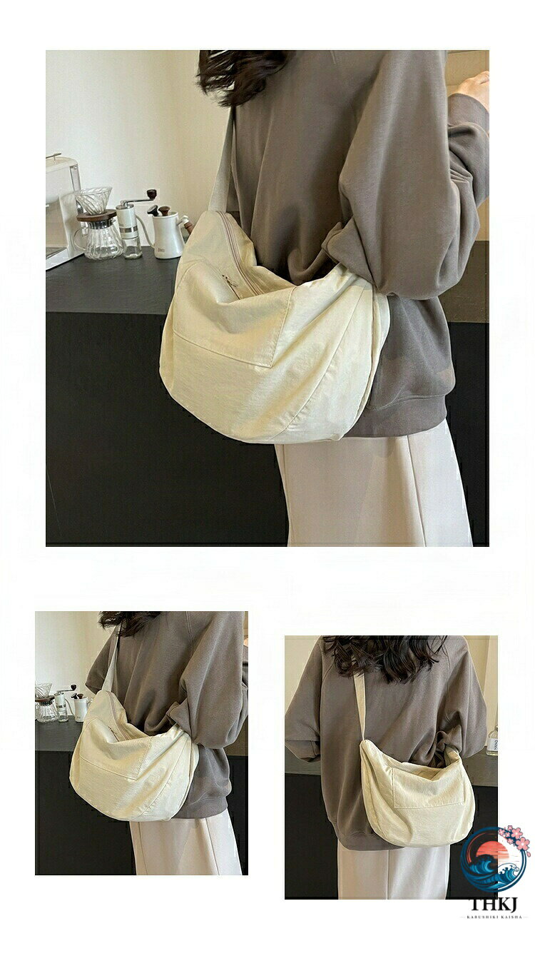 【全品2点で5%OFF】ショルダーバッグ 斜め掛けバッグ シンプルな大きなバッグ 仕事用 バッグ 防水 ナイロン布 通勤 軽量 大容量 カジュアル メンズ レディース 上品ショルダーバッグ asbeaute-10030565 ASBEAUTE サンプル画像2