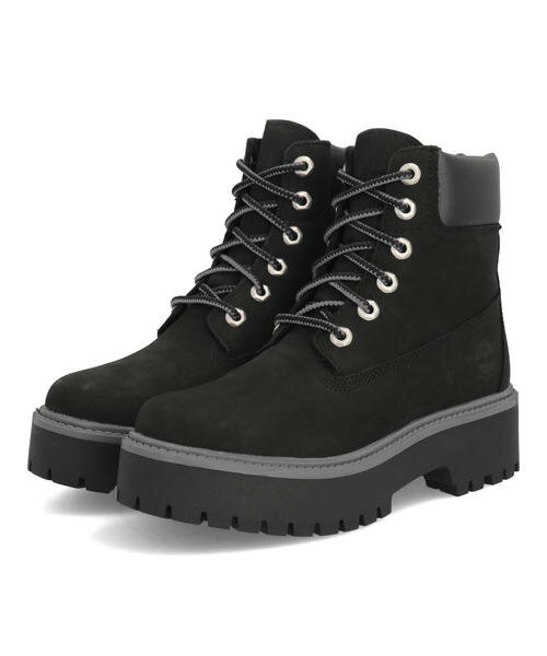 ティンバーランド Timberland ティンバーランド STONE STREET 6 IN LACE WP BOOT 防水 レディースブーツ 6インチプレミアムウォータープルーフプラットフォーム A5RH5 ブラック ショートブーツ ショート レースアップブーツ レースアップ 雨 雪