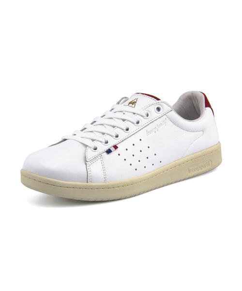 【12/1限定10%OFFクーポン有】le coq sportif(ルコックスポルティフ) LA ROLAND LE+ 2 メンズスニーカー(LAローランLE+2) QL1NJC06WR ホワイト/レッド