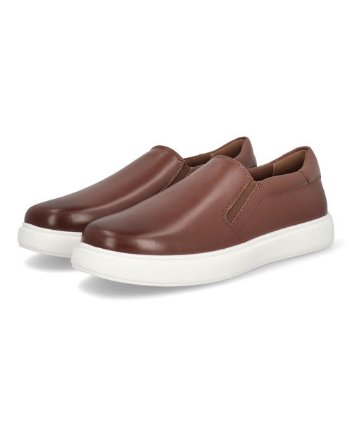 ROCKPORT ロックポート BEACON LIGHT STEP SLIP ON【本革/軽量】メンズレザースニーカー(ビーコンライトステップスリッポン) ML0060W ブラウンバーニッシュ