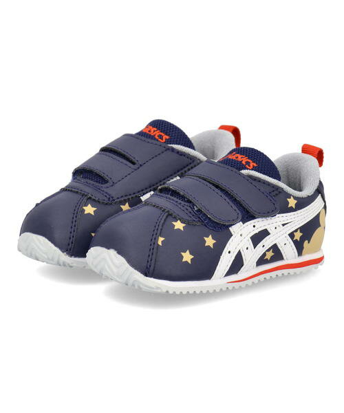 asics SUKU2 アシックス スクスク IDAHO BABY MM ベビーシューズ Disneyコラボ ミッキー アイダホベビーMM 1144A197 401 ネイビー ホワイト キッズ シューズ 靴 スニーカー ベビー ブランド ギフト プレゼント ラッピング ASBee アスビー