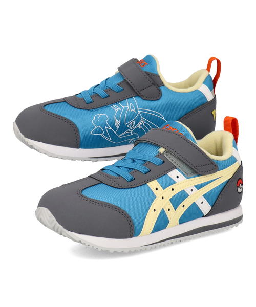 asics SUKU2 アシックス スクスク IDAHO MINI PM 2 キッズスニーカー【ポケモン/ルカリオ】(アイダホミニPM2) 1144A253 401 ライトブルーのサムネイル