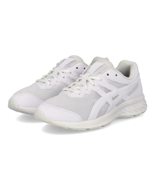 【クーポン配布&P10倍】asics LAZERBEAM アシックスレーザービーム JG キッズスニーカー スクールシューズ 通学 白靴 1154A127 100 ホワイト/ホワイト キッズ シューズ 靴 運動靴 ガールズ ボーイズ ブランド ギフト プレゼント ラッピング ASBee アスビーのサムネイル