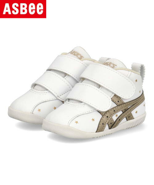 【クーポン配布中】ASICS SUKU2 アシックス スクスク AMULEFIRST SL ベビースニーカー ファーストシューズ アミュレファーストSL 1144A223 102 ホワイト/シャンパンゴールド キッズ シューズ 靴 スニーカー ファースト ベビー ASBeeのサムネイル