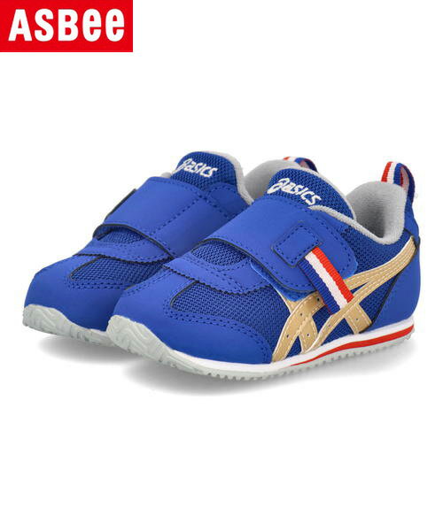 【クーポン配布中】ASICS SUKU2 アシックス スクスク IDAHO BABY KT-ES 4 ベビーシューズ ワンストラップ アイダホベビーKT-ES4 1144A366 400 ブルー/シャンパン キッズ シューズ 靴 サンダル ベビー ブランド ギフト ASBee アスビー