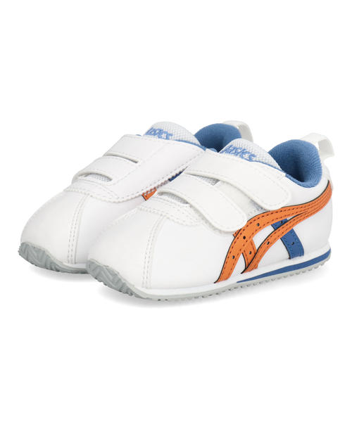 Rakuten - 【クーポン配布中】ASICS KIDS SUKU2 アシックス スクスク COTLA BABY SL 2 ベビーシューズ 2本ベルト スニーカー 子供靴 コトラベビーSL2 1144A382 108 ホワイト/オレンジ キッズ シューズ 靴 ベビー プレゼント ラッピング ASBee アスビー