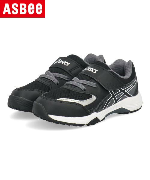 【クーポン配布中】ASICS KIDS LAZERBEAM アシックスレーザービーム KG-MG スピードモデル キッズスニーカー 子供靴 運動会 ストラップシューズ 1154A213 001 ブラック/ホワイト キッズ シューズ 靴 スニーカー 運動靴 ボーイズ ASBee アスビー
