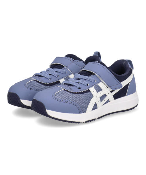 乐天商城 - 【クーポン配布中】ASICS KIDS SUKU2 アシックス スクスク NEIRA MINI キッズスニーカー 子供靴 ストラップシューズ 1本ベルト ネイラミニ 1144A372 400 グレーブルー/ホワイト キッズ シューズ 靴 スニーカー 運動靴 ガールズ ボーイズ アスビー