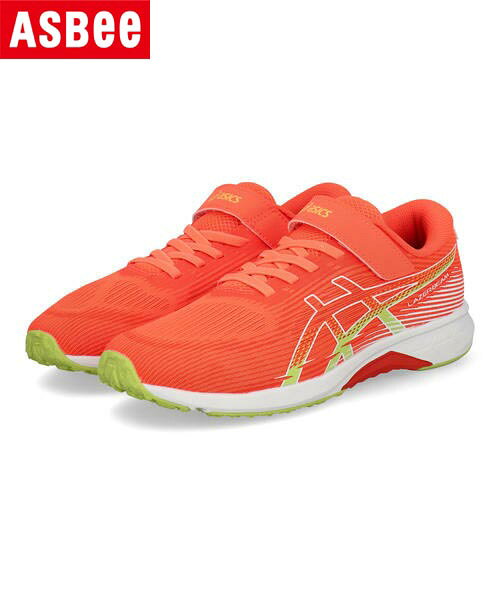 【クーポン配布中】ASICS KIDS LAZERBEAM アシックスレーザービーム RK-MG 軽量 スピードモデル キッズスニーカー 子供靴 運動会 1本ベルト 1154A223 700 ネオンオレンジ/ホワイト キッズ シューズ 靴 スニーカー 運動靴 ボーイズ ASBee アスビー