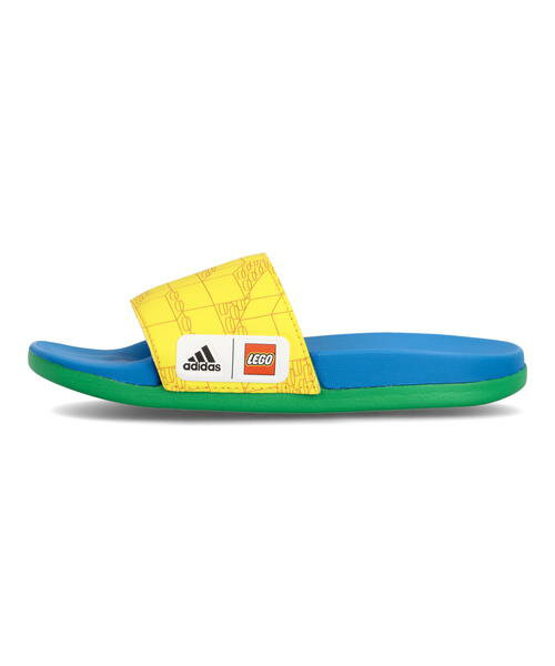 adidas アディダス ADILETTE CF K キッズサンダル LEGOコラボ アディレッタCFK FZ2867 イエロー レッド ショックブルー キッズ シューズ 靴 サンダル ガールズ ボーイズ