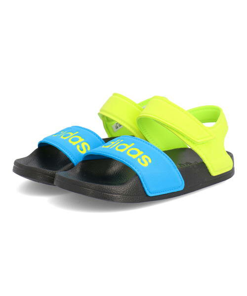 adidas アディダス ADILETTE SANDAL K キッズスポーツサンダル 超軽量 アディレッタサンダルK FY8850 コアブラック ソーラーイエロー ソラーブルー キッズ シューズ 靴 サンダル ガールズ ボーイズ