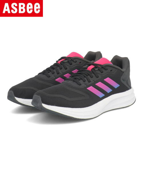 【クーポン配布中】adidas アディダス DURAMO 10 WIDE W レディーススニーカー 幅広 デュラモ10ワイドW GW4129 コアブラック/パルスブルー/チームリアルマゼンタ 運動靴 ランニングシューズ ランニング ジョギング ウォーキング ローカット