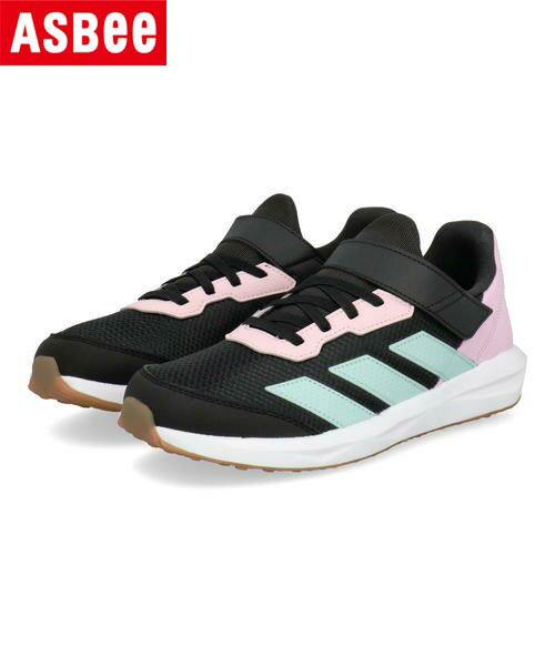 adidas アディダス FAITO EL K 軽量 キッズスニーカー 運動会 子供靴 ストラップ ファイトELK JR2272 コアブラック/セミフラッシュアクア/ブリスライラック キッズ シューズ 靴 スニーカー 運動靴 ガールズ ASBee アスビー