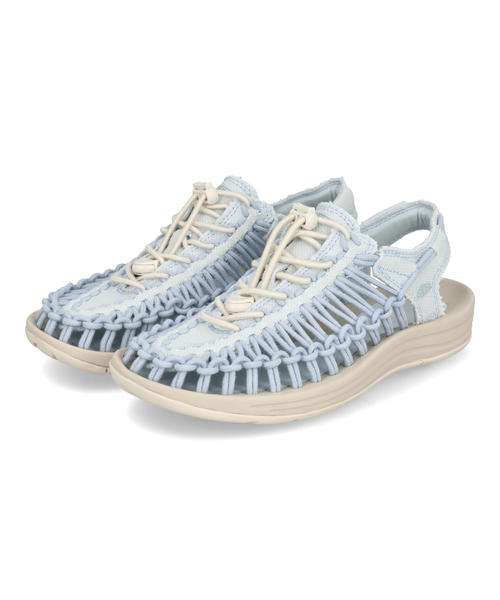 Rakuten - 【クーポン配布中】KEEN キーン UNEEK CANVAS W レディーススポーツサンダル アウトドアシューズ ウィメンズユニークキャンバス 1031725 バラッドブルー/バラッドブルー レディース シューズ 靴 サンダル スポーツサンダル ローヒールサンダル ローヒール
