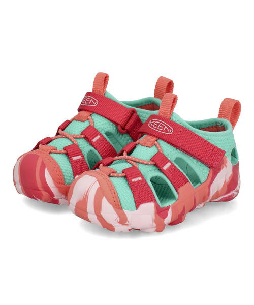 樂天商城 - 【クーポン配布中】KEEN キーン TODDLERS HYPERPORT H2 水陸両用 ベビースポーツサンダル 子供靴 アウトドアシューズ ハイパーポートH2 1030864 ラズベリー/プールブルー キッズ シューズ 靴 サンダル スニーカー ベビー ASBee アスビー