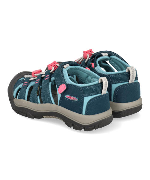 靴通販のシューズショップASBeeの【クーポン配布中】KEEN キーン CHILDREN NEWPORT H2 水陸両用 キッズスポーツサンダル 子供靴 アウトドア リトルキッズニューポートH2 1029137 リージョンブルー/ホットピンク キッズ シューズ 靴 サンダル スニーカー ガールズ ボーイズ アスビー｜アングル2