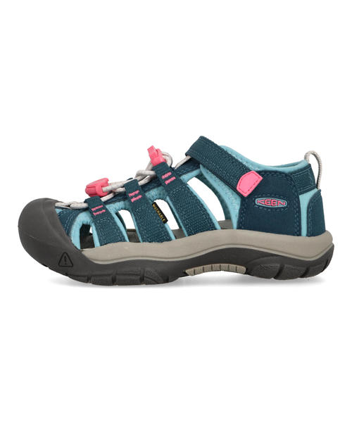 靴通販のシューズショップASBeeの【クーポン配布中】KEEN キーン CHILDREN NEWPORT H2 水陸両用 キッズスポーツサンダル 子供靴 アウトドア リトルキッズニューポートH2 1029137 リージョンブルー/ホットピンク キッズ シューズ 靴 サンダル スニーカー ガールズ ボーイズ アスビー｜アングル3