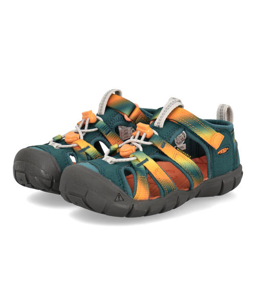 KEEN キーン CHILDREN SEACAMP 2 CNX 水陸両用 キッズスポーツサンダル 子供靴 アウトドアシューズ シーキャンプ2CNX 1032158 オンブレメディテラネア キッズ シューズ 靴 サンダル ボーイズ ラッピング ASBee アスビー